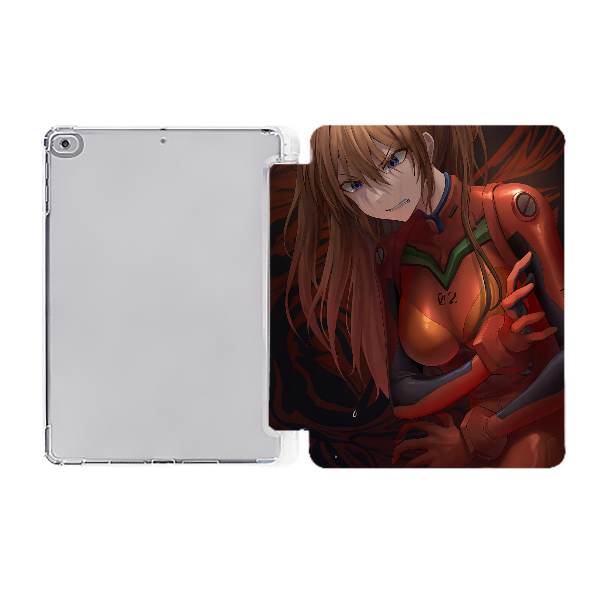 （画像用） EVA 新世紀エヴァンゲリオン IPad ケース ペン収納付き 三つ折りスタンド PUレザー×シリコン 対応機種9.5/10.5/10.9インチ